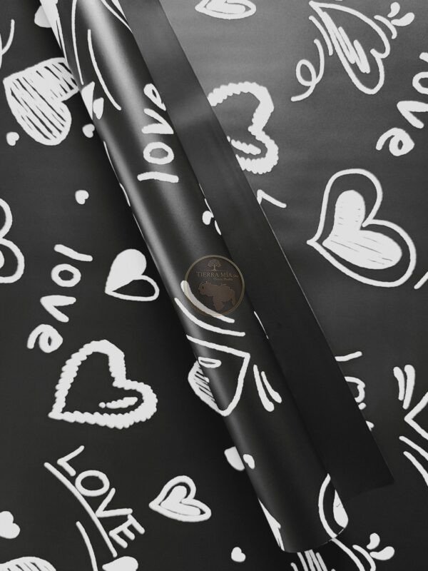 PAPEL COREANO NEGRO ESTAMPADO