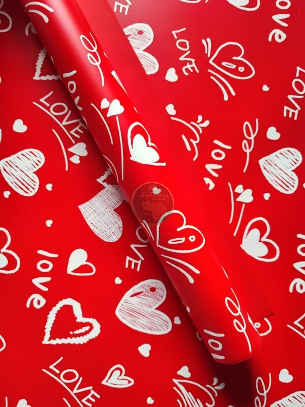 PAPEL COREANO ROJO LOVE