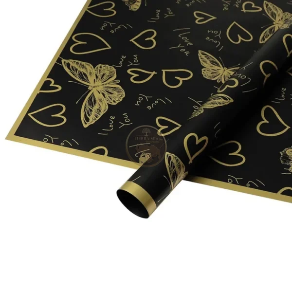PAPEL COREANO NEGRO MARIPOSA