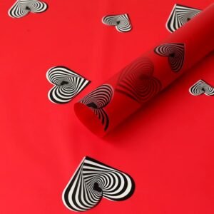 CELOFAN-COREANO-CON-CORAZONES-CK-003-ROJO PAPEL COREANO