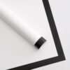 PAPEL COREANO BLANCO BORDE NEGRO