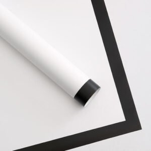 T Blanco Borde Negro Grueso PAPEL COREANO