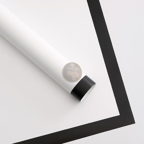 PAPEL COREANO BLANCO BORDE NEGRO