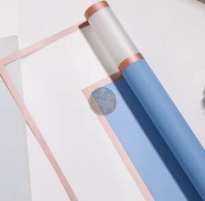 PAPEL COREANO AZUL  DOBLE BORDE