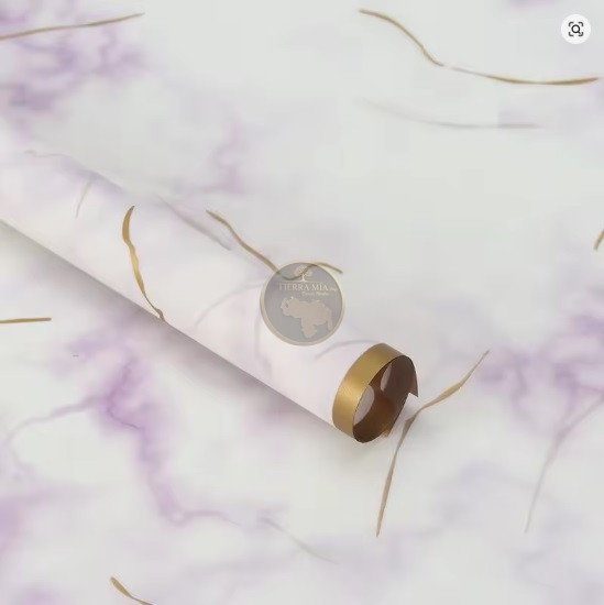 PAPEL COREANO BLANCO MARMOLADO MORADO