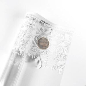 PAPEL COREANO TRANSPARENTE CON ENCAJE BLANCO